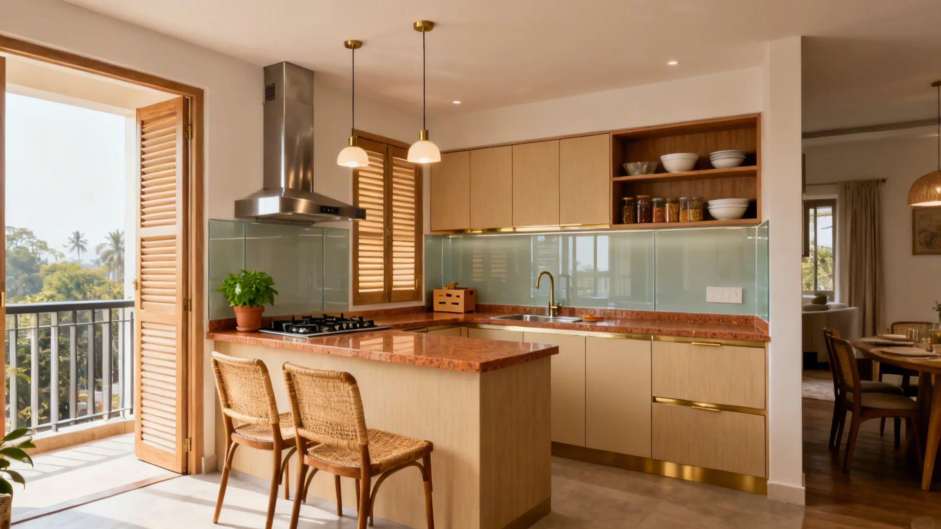 Small Indian Open Kitchen with Dining: 5 Design Ideas