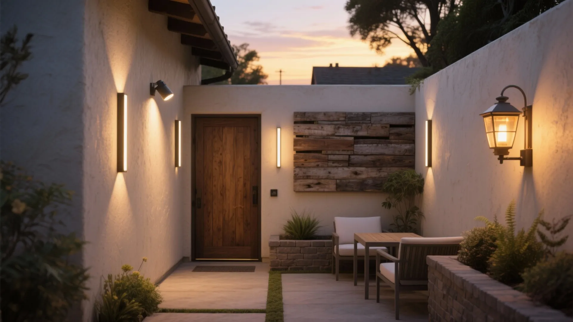Small Courtyard Feels Dark? 5 Outdoor LED Wall Lights