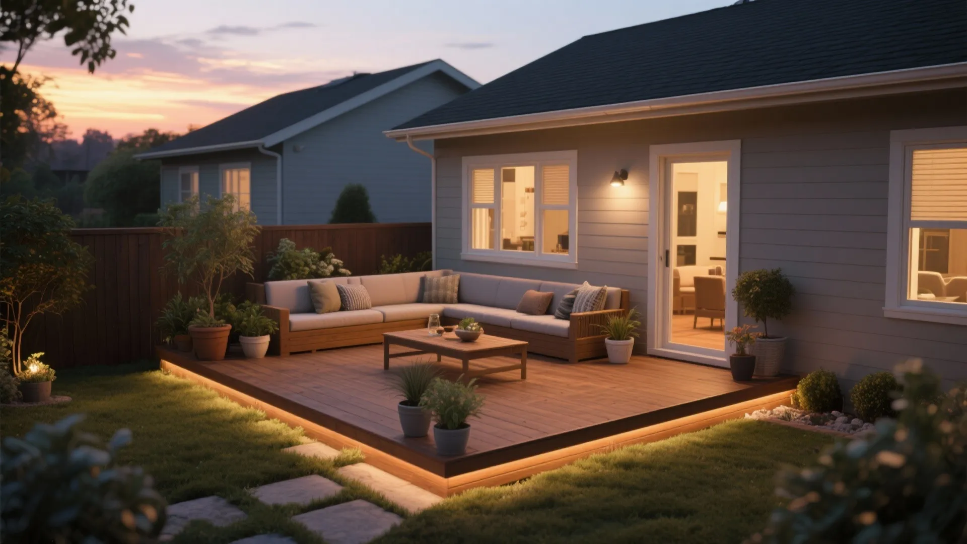 5. Outdoor extension: patio or small deck