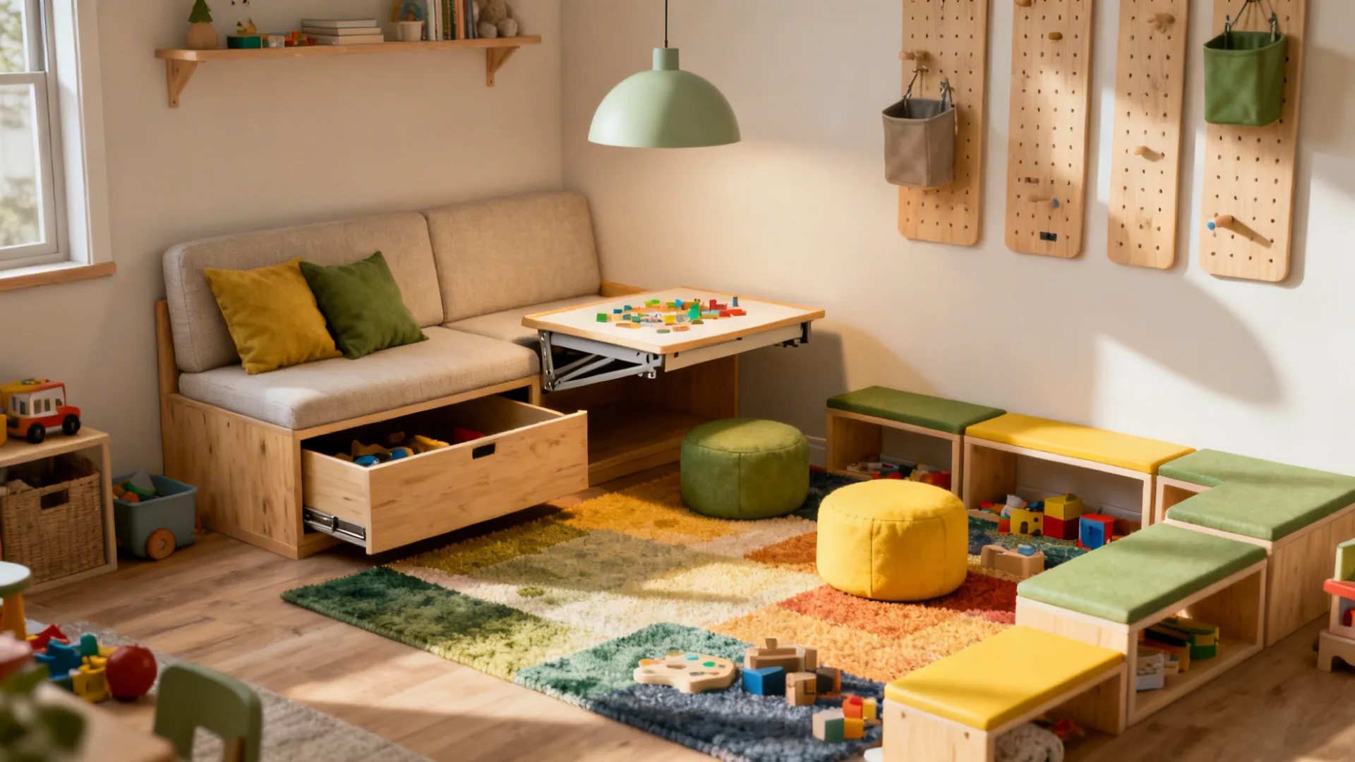 5 Small Living Room Playroom Combo Ideas: Smart, playful designs to make tiny spaces work for kids and adults