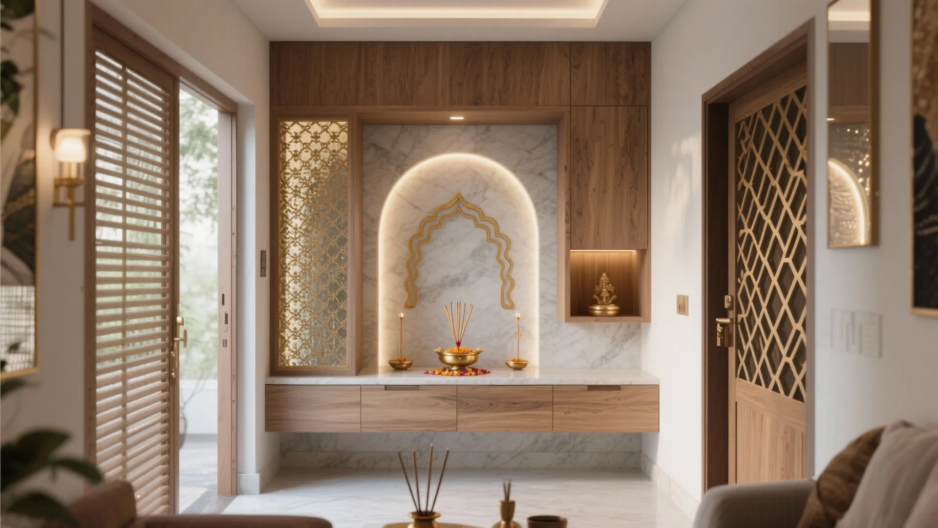 5 Pooja Room Front Design Ideas That Elevate Small Spaces: A senior interior designer’s take on five smart, beautiful ways to design the pooja room front in compact homes—practical, spiritual, and SEO-friendly