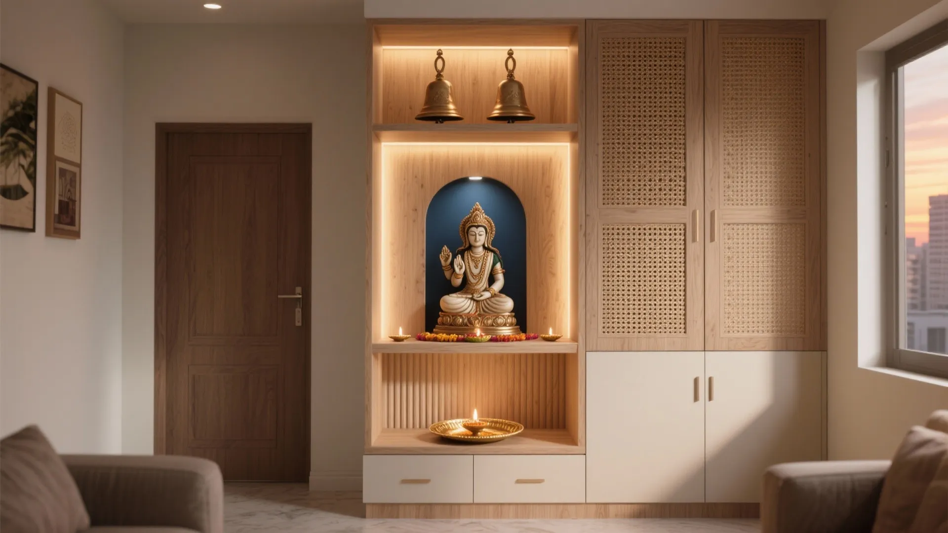 Pooja Room Unit Designs: Modern Ideas for Small Spaces: 1 Minute to Choose the Perfect Pooja Unit Design for Your Home