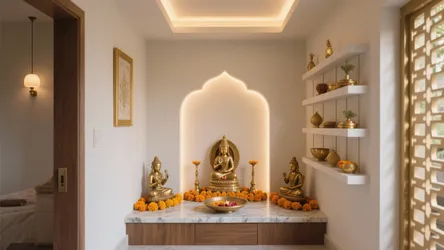 5 Pooja Room POP Design Ideas for Small Homes