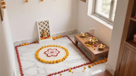 5 Rangoli Designs for Pooja Room