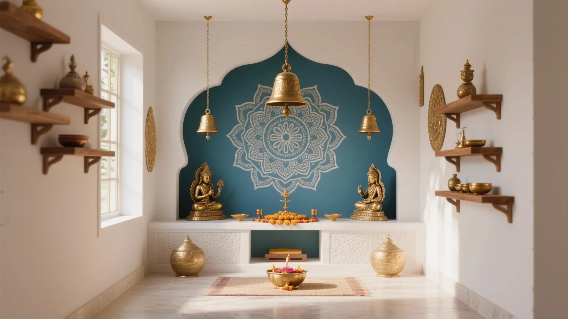 5 Inspiring Pooja Room Painting Ideas: Creative wall colors & finishes to transform your sacred space