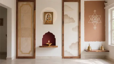 5 Pooja Room Wall Painting Designs That Elevate Small Spaces
