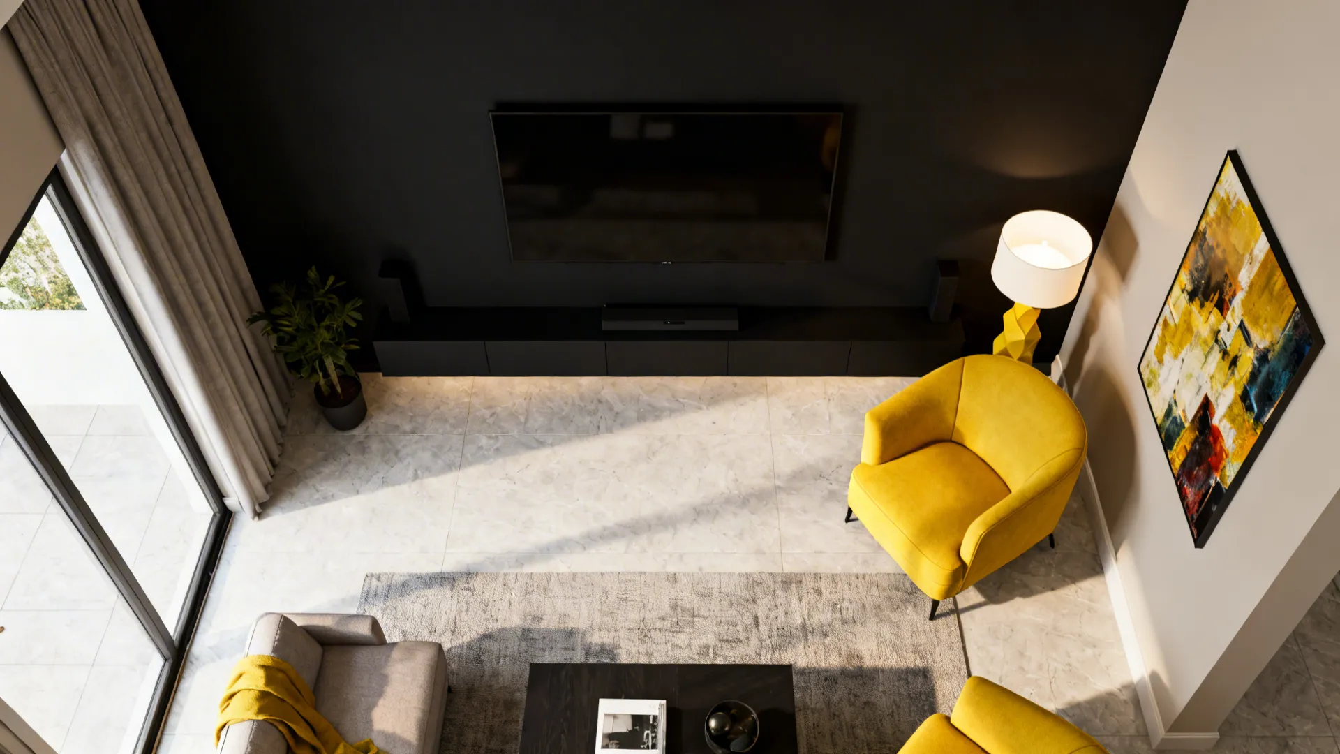 5. Small Pop Strategy: Black Background, Yellow Statements