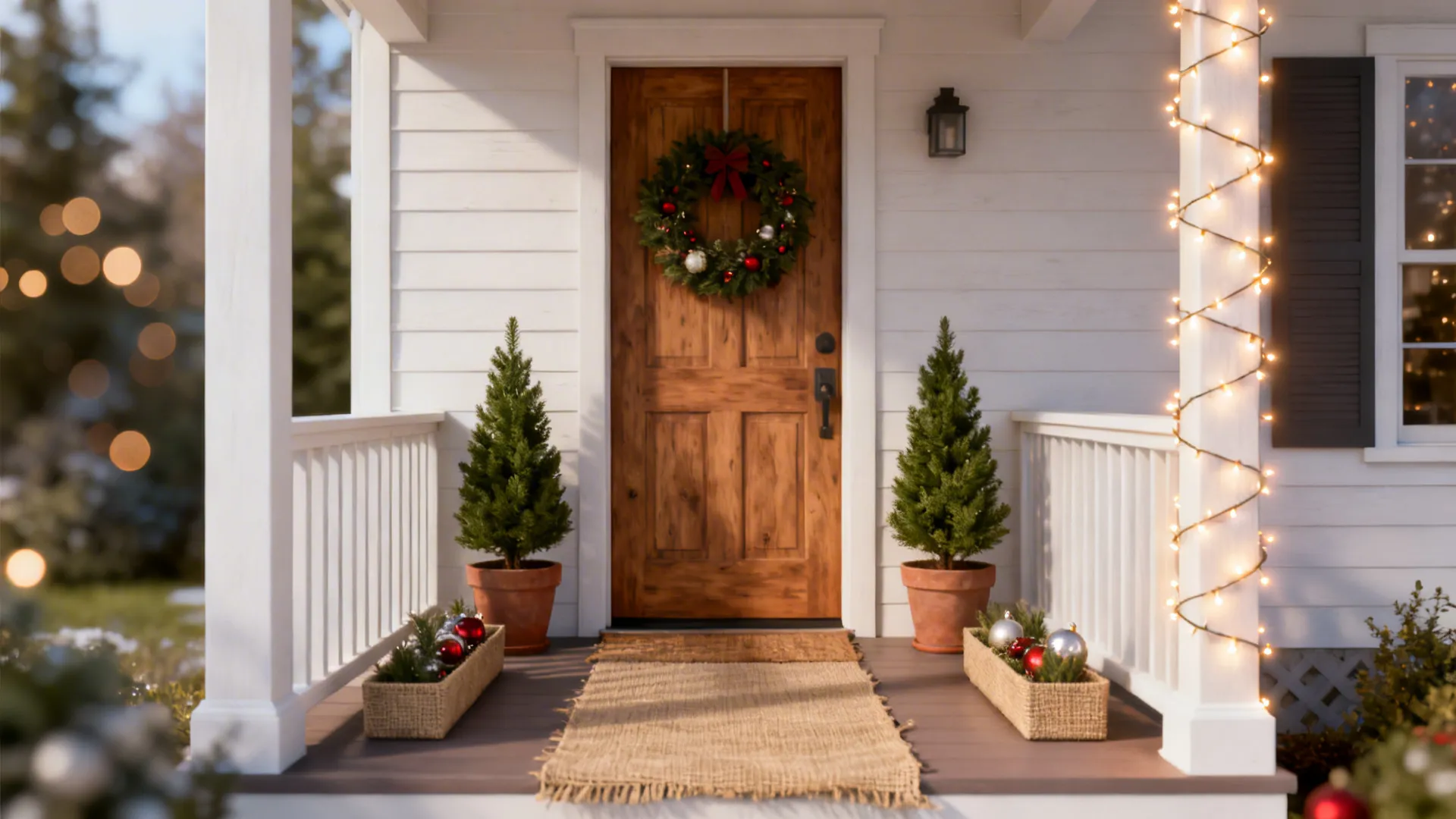 5 Small Front Porch Christmas Ideas