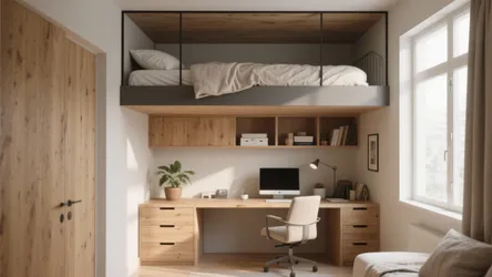 Bed and Desk for Small Room: 5 Space-Saving Ideas