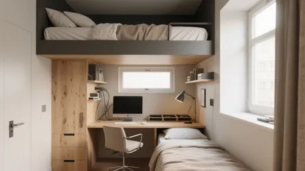 Desk and Bed in Small Room: 5 Smart Ideas