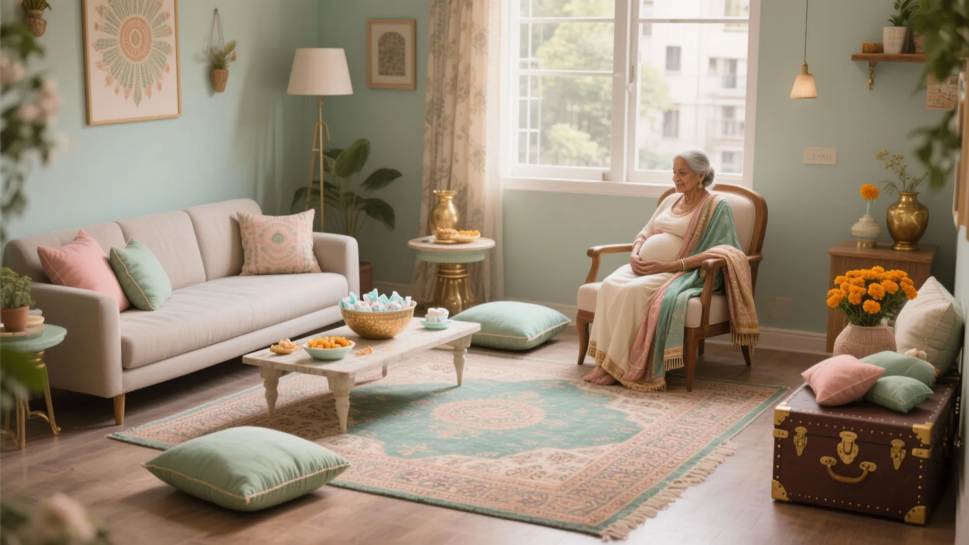 1) Smart seating that fits small living rooms