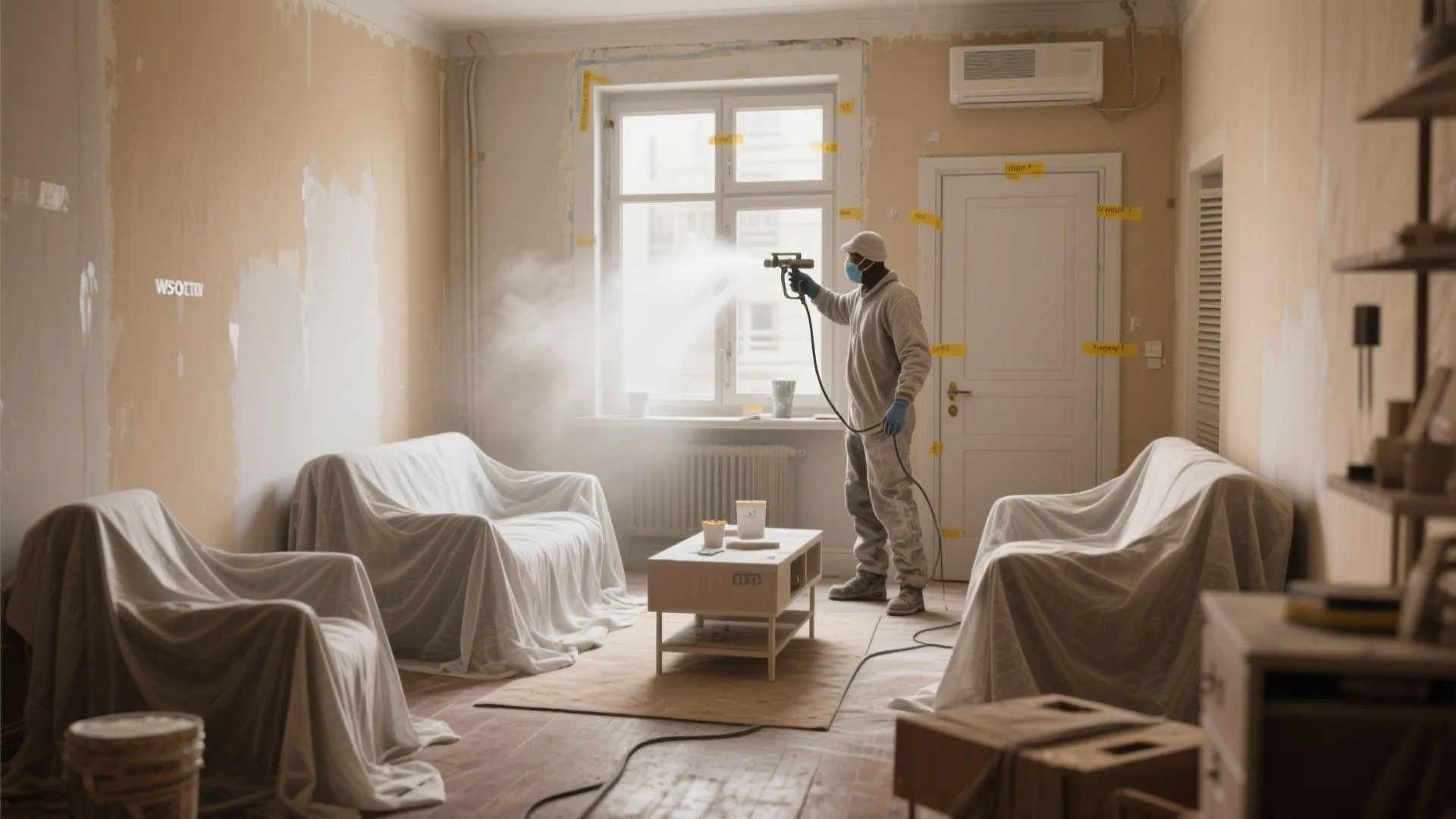5. Small-room strategies: control overspray and furniture placement