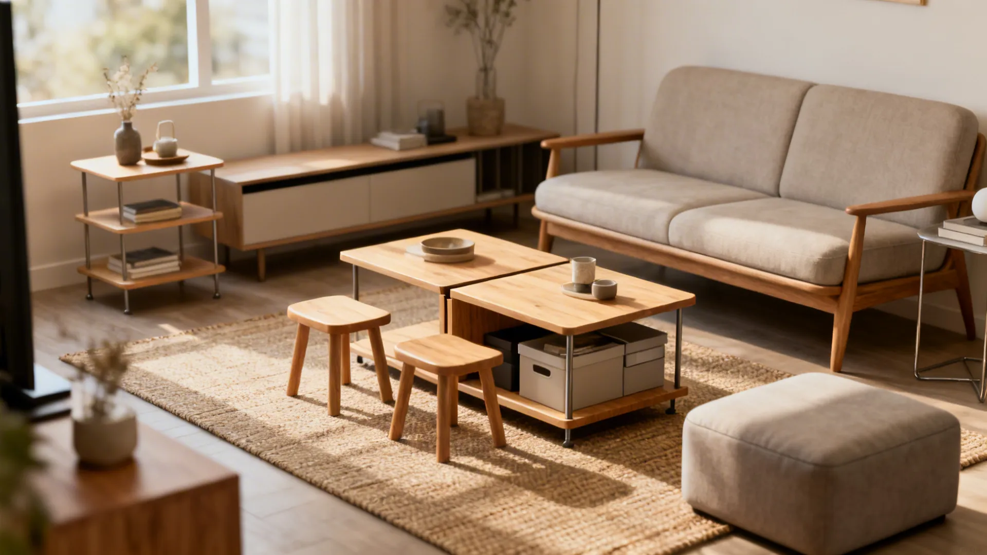 5 Living Room Table Ideas for Small Spaces: Creative living room tables and end tables that maximize style and function