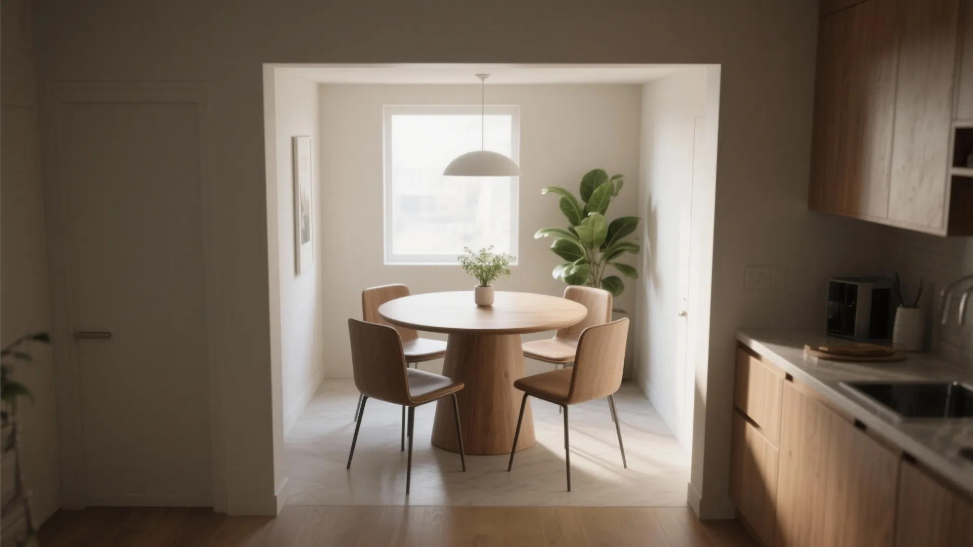 2. Choose a smaller diameter and pair with slim chairs