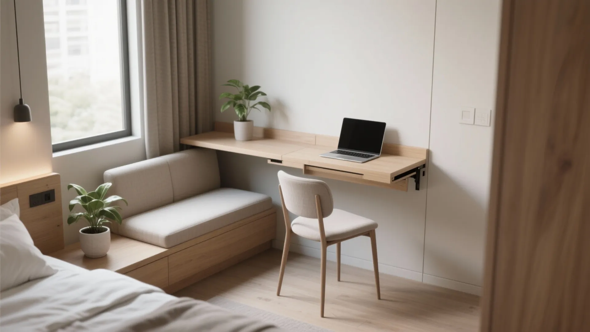 Small seating corner or workspace