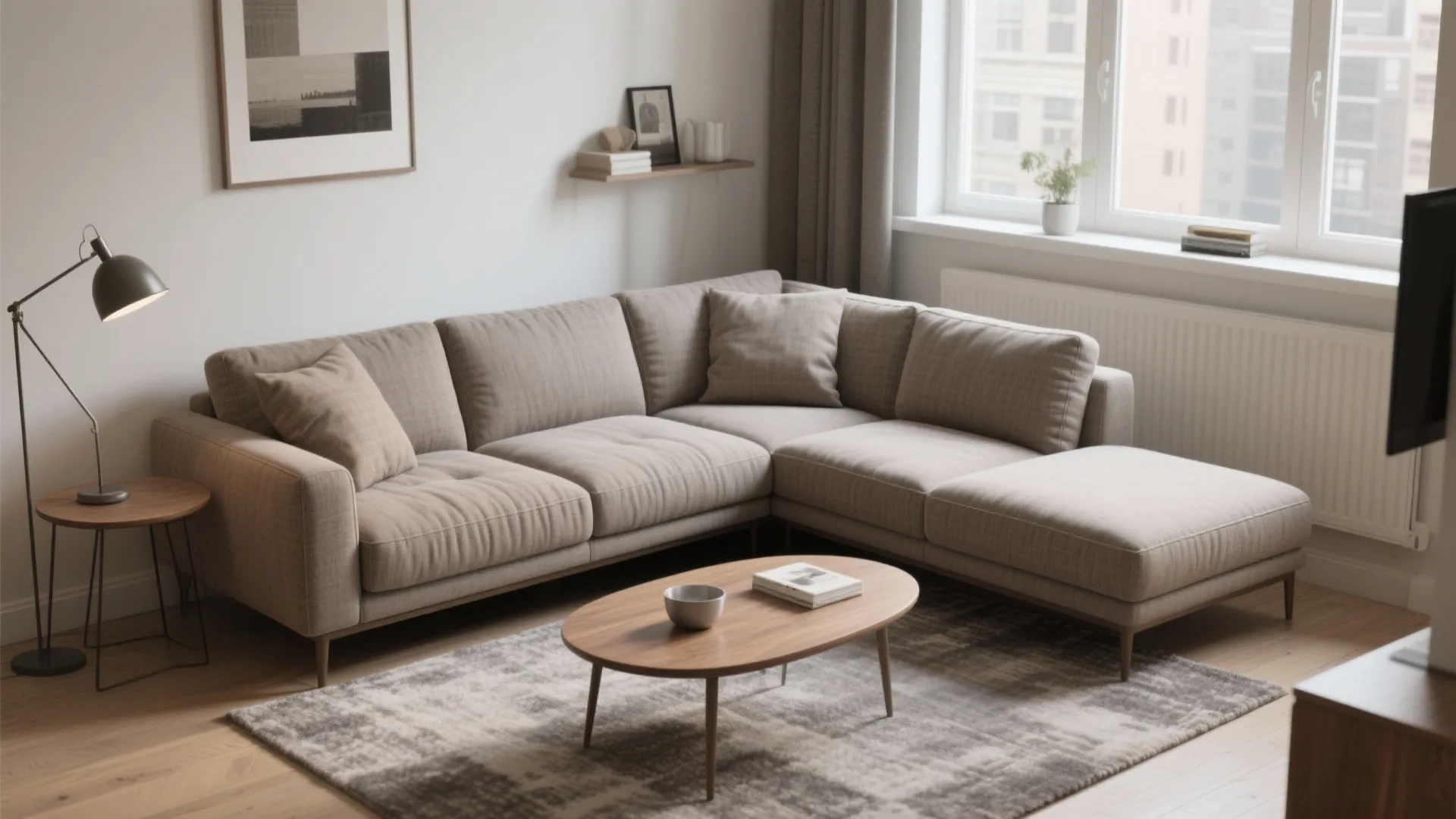 Compact Sectionals With Reversible Chaise