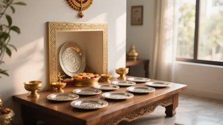 10 Small Silver Plates for Pooja Ideas