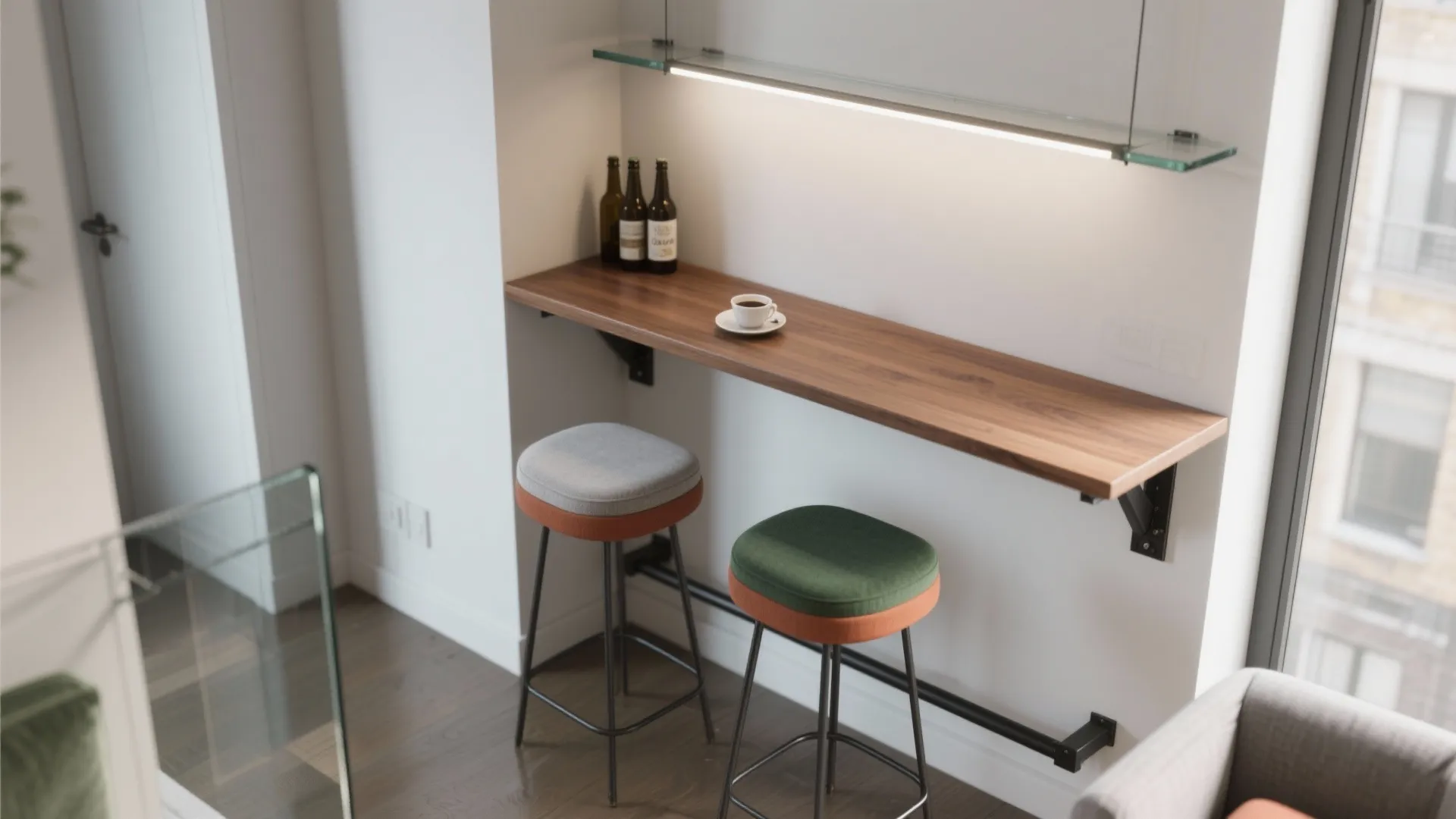 DIY Wall Mounted Bar Table: Space-Saving Solution for Modern Homes: 1 Minute to Build the Perfect Wall-Mounted Bar Table for Any Small Space