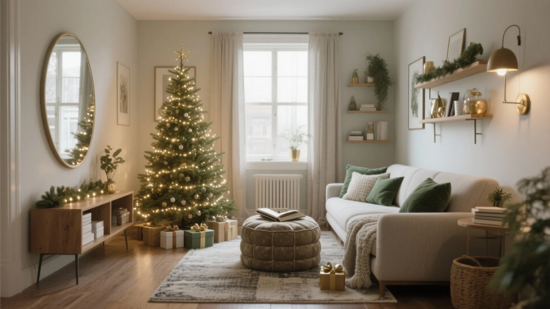 Christmas Decorating Small Living Room: 5 Cozy Ideas: Tiny living room? I’ll show 5 festive tricks I’ve used to make small spaces feel merry and bright.