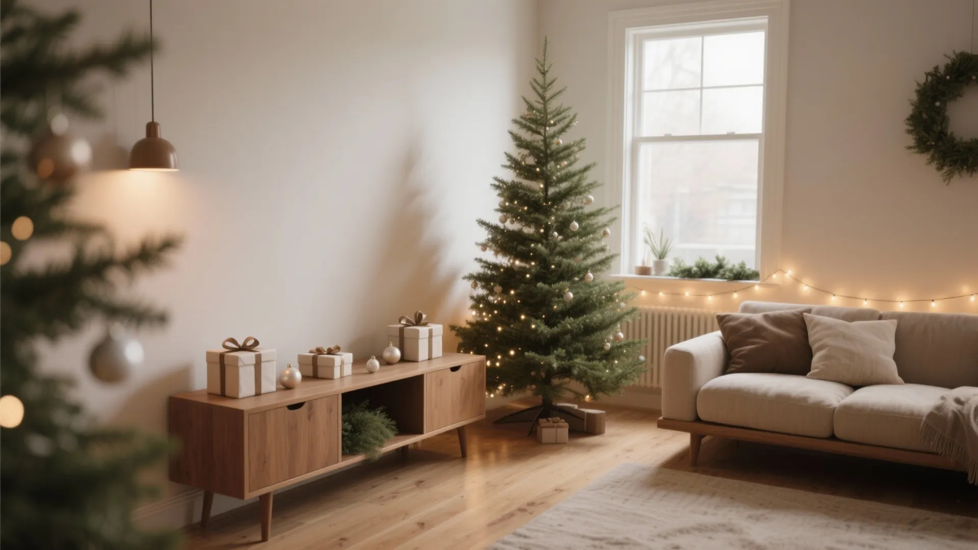 Small Living Room Christmas Decorations: 5 Ideas: 5 compact, stylish ideas to decorate a small living room for Christmas without clutter