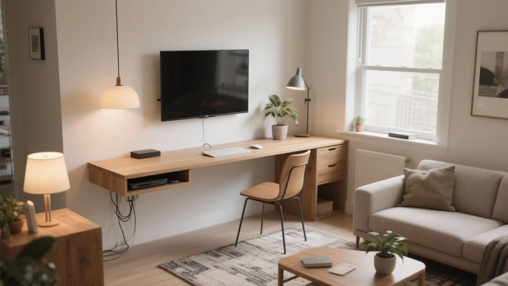Office in Small Living Room: 5 Smart Ideas: Practical, stylish solutions to carve out a productive office in a compact living room