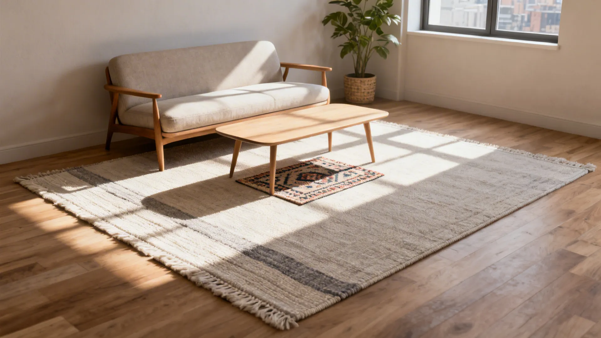5 Rug Ideas for Small Living Rooms: How to pick and place an area rug to make a small living room feel bigger and cozier