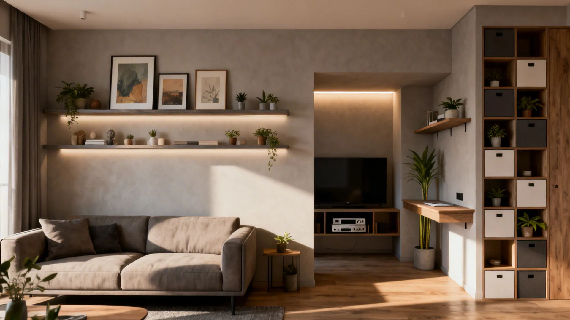 5 Wall Shelf Ideas for Living Rooms: Creative small-space wall shelf designs that maximize storage and style