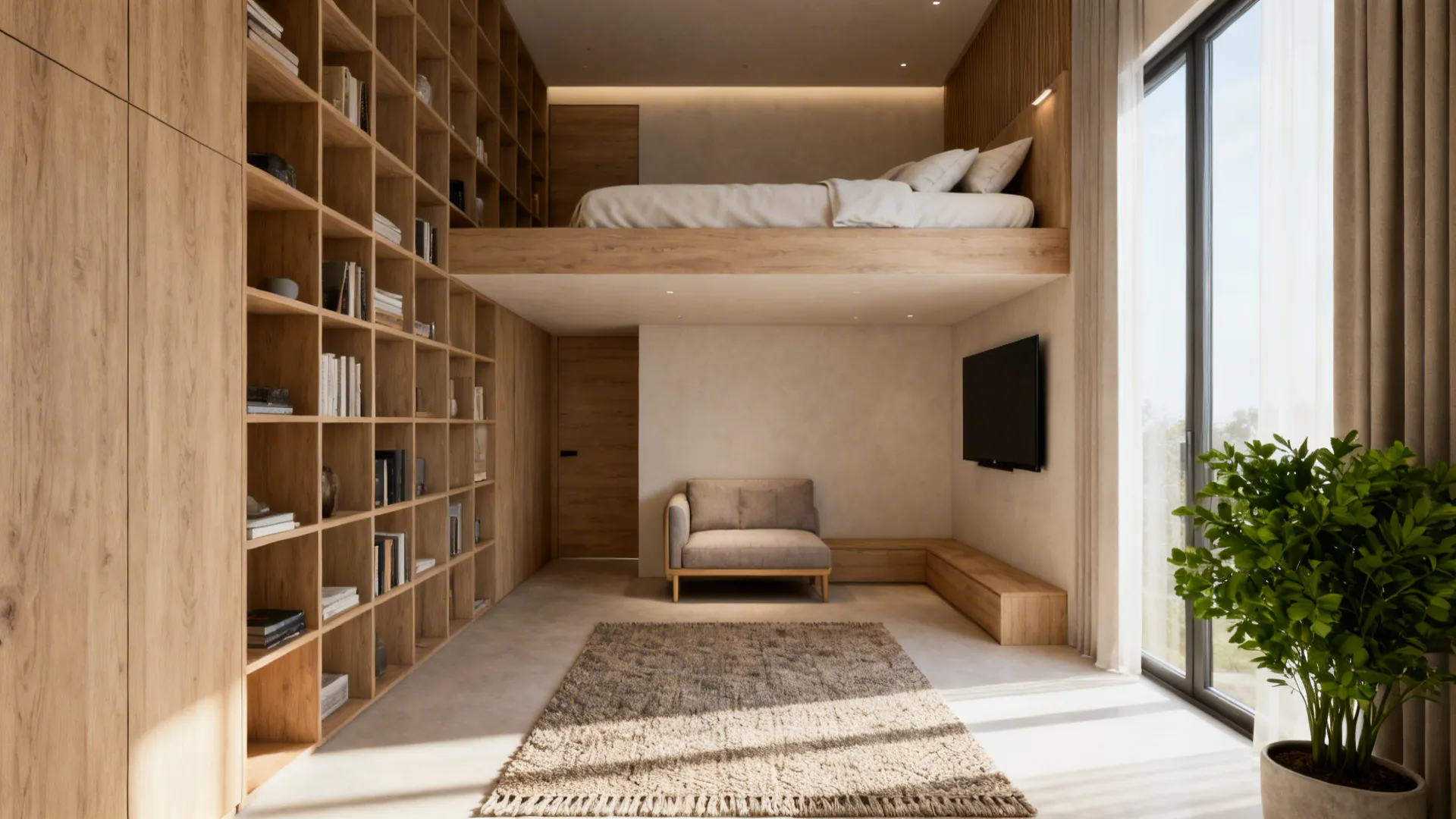 5 Small Bedroom + Living Room Design Ideas