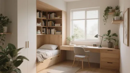 5 Small Study Room Designs with Bed