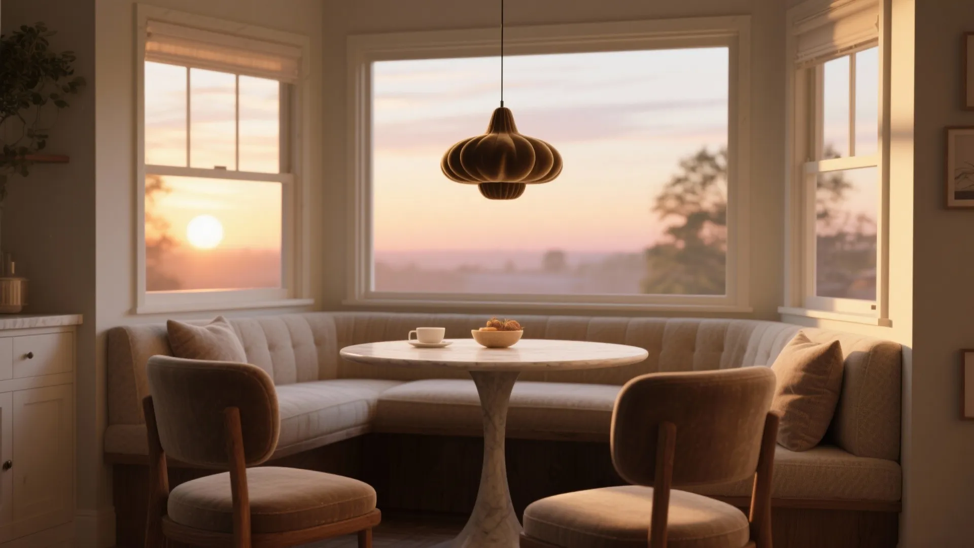 3. Small tables and single pendants