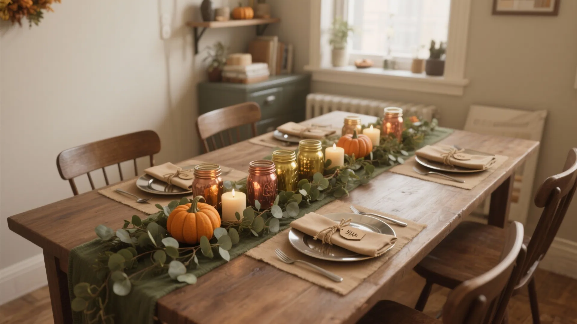 5 Cheap Dollar Tree DIY Thanksgiving Table Decor Ideas