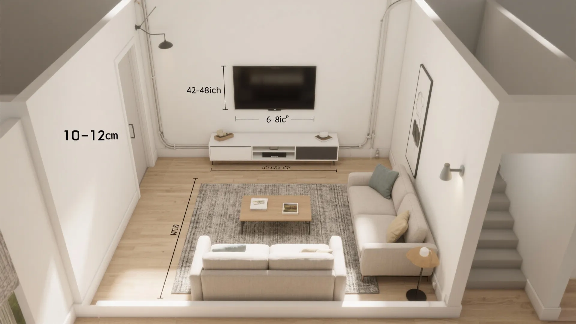 Floating wall-mount with slim console