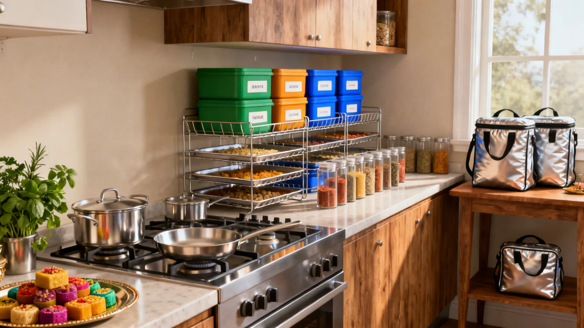 Indian Wedding Kitchen Organization: 5 Smart Ideas: Small spaces, big feasts: my pro tips for organizing an Indian wedding kitchen at home