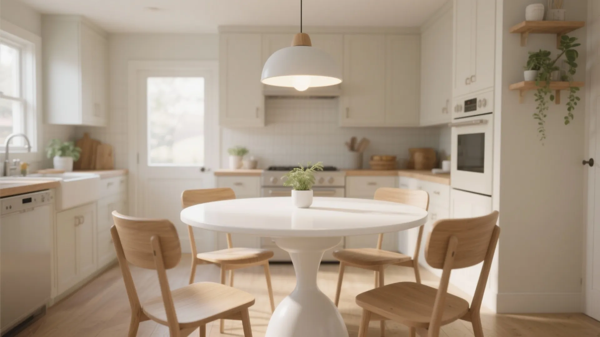 Small White Round Kitchen Table: Space-Saving Elegance for Modern Homes