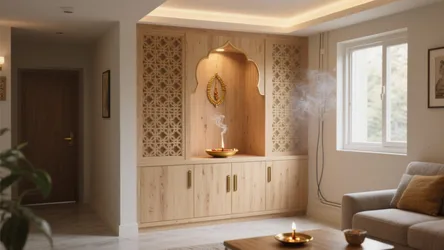 5 Wooden Pooja Mandir Designs That Elevate Small Homes