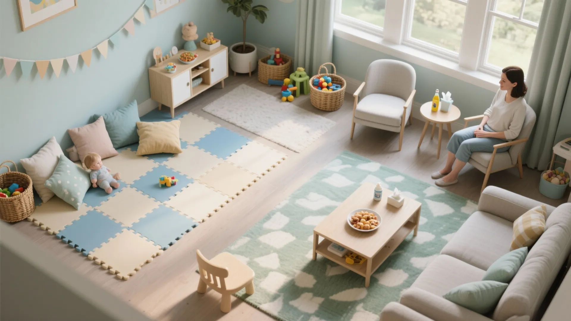Smart Zoning: Play Corner, Snack Station, and Parent Perch