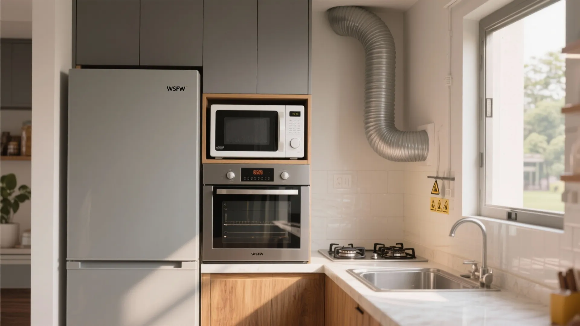 Smart appliance placement and ventilation