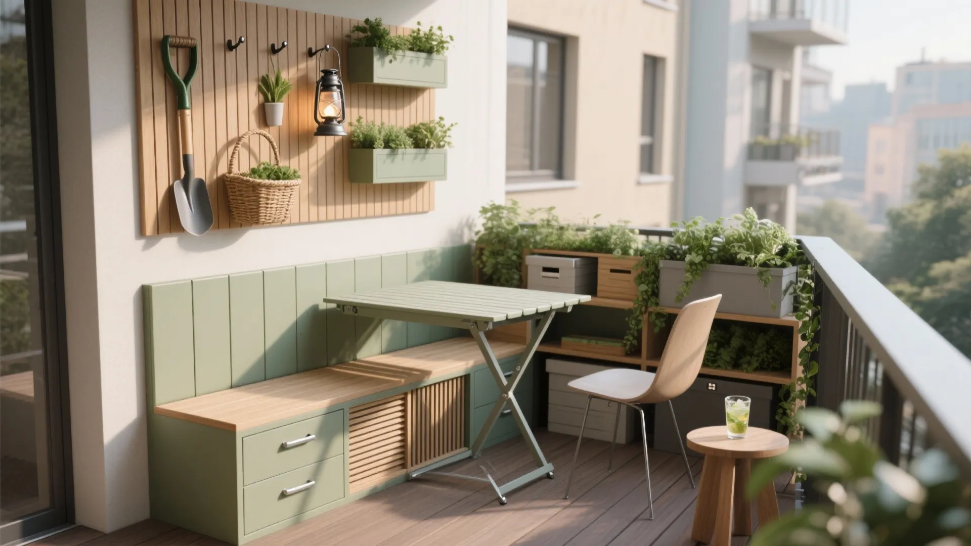5 Apartment Balcony Storage Ideas That Actually Work: As a designer, here are five balcony storage ideas that create calm, add function, and keep small spaces feeling big