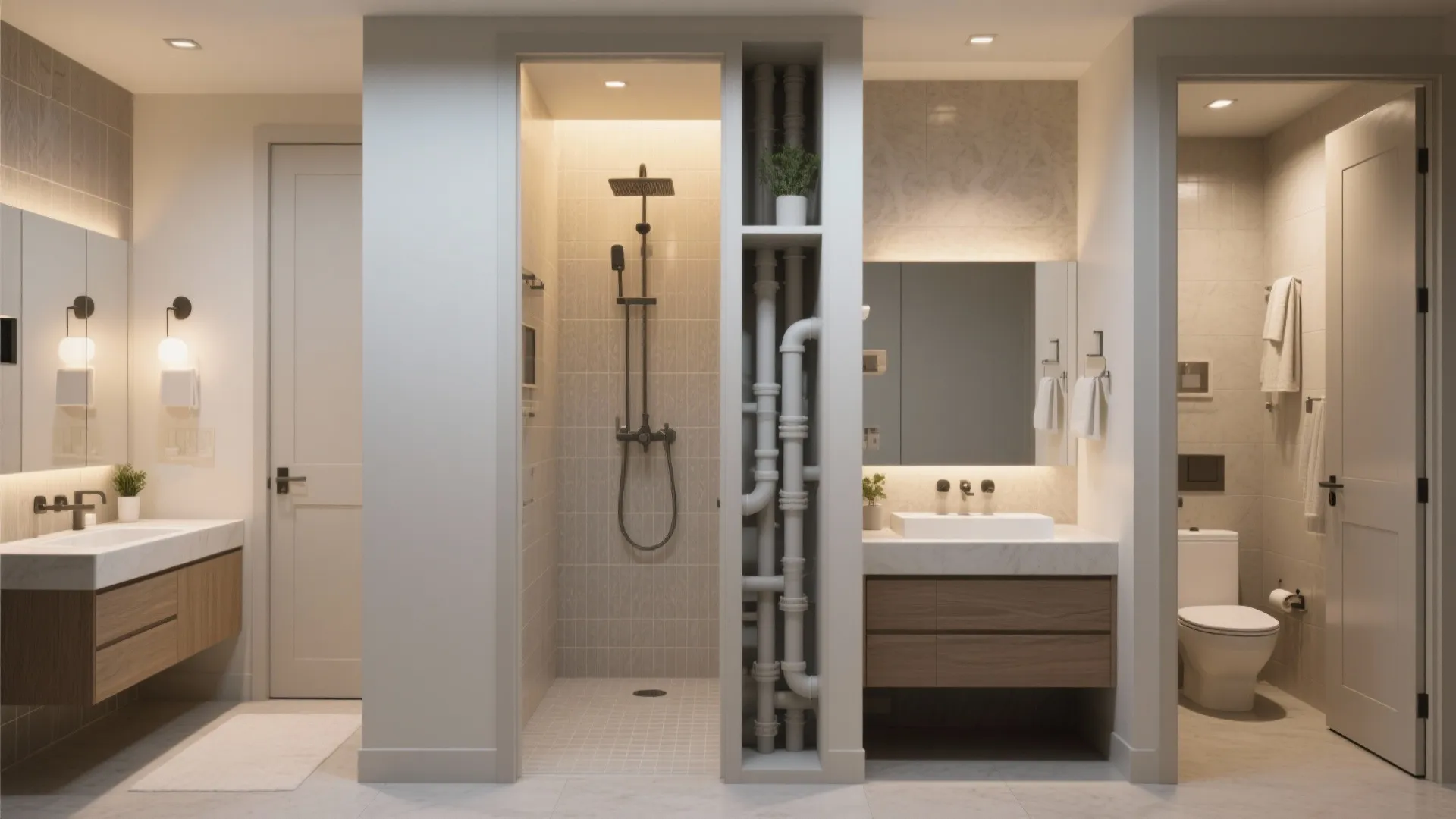 5. Smart Bathroom Layouts for Three-Bath Efficiency