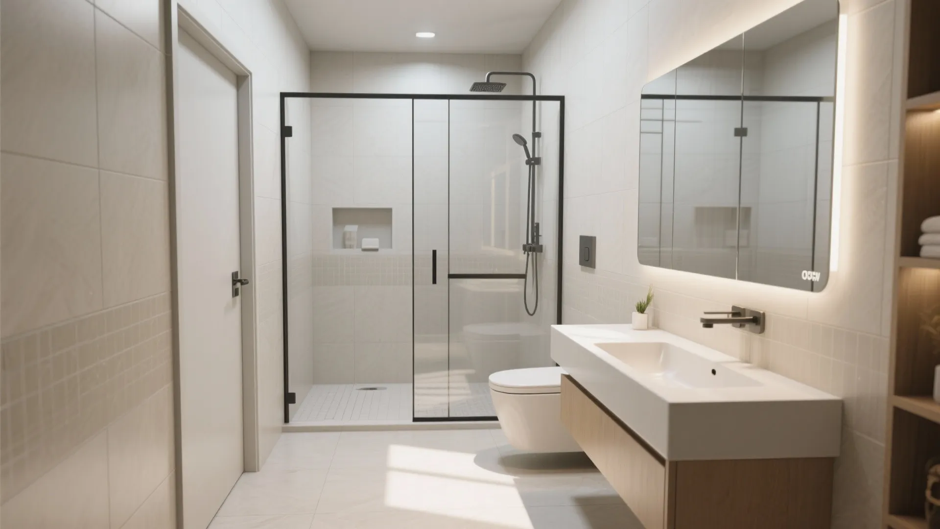 4. Smart bathroom planning saves square footage