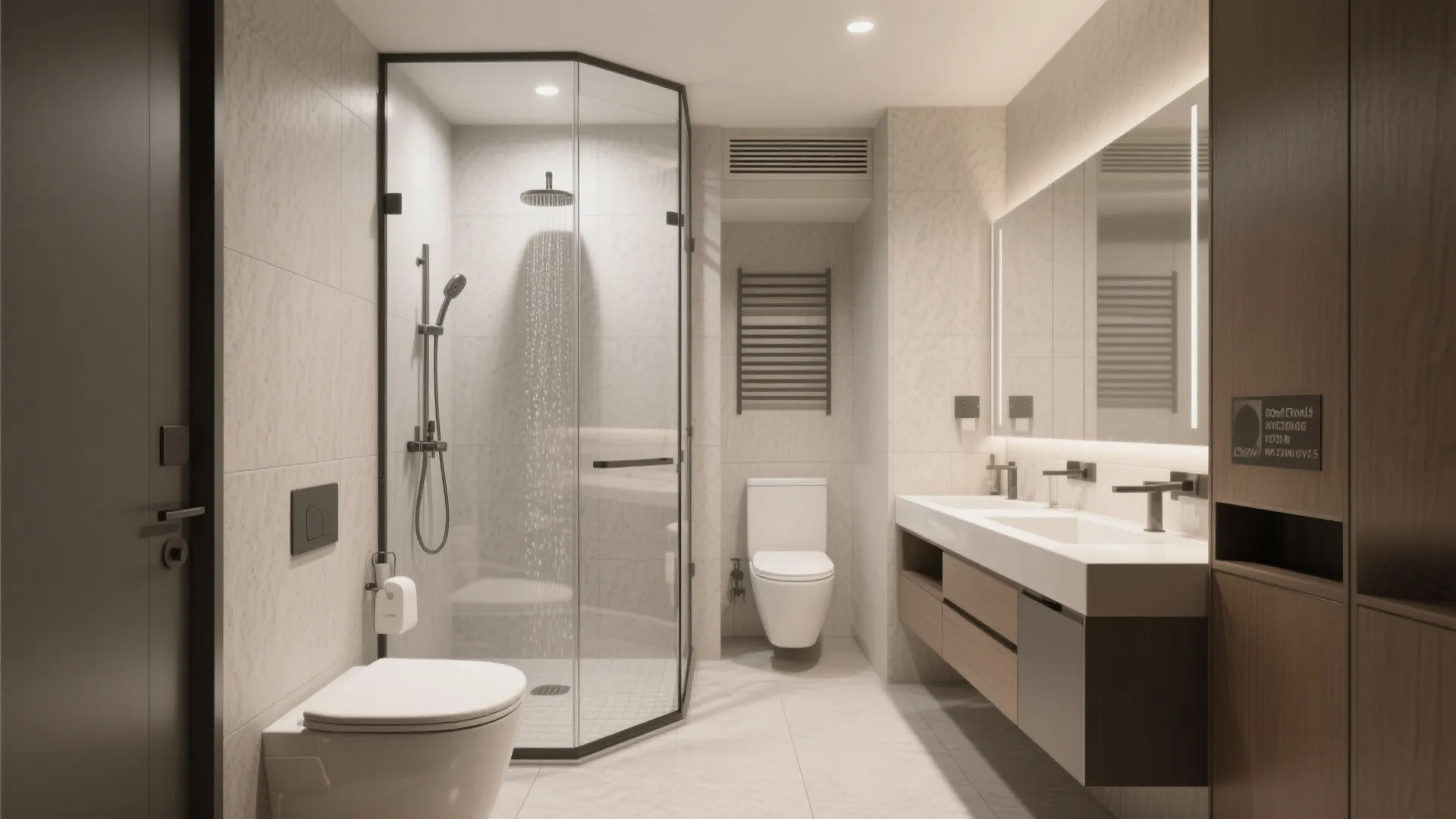 3. Smart bathroom layout to maximize usability