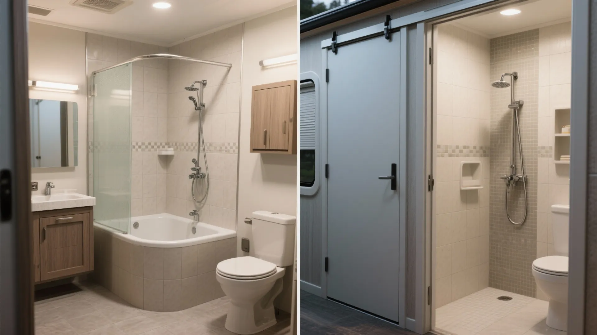 Smart bathroom planning for two baths