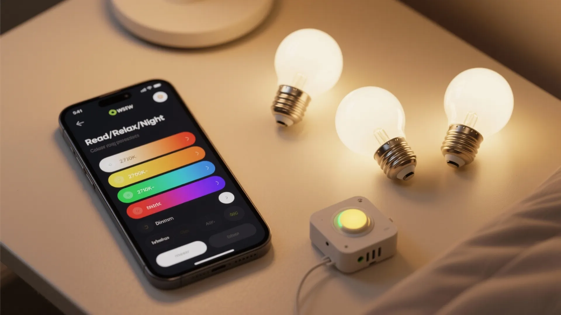 5. Smart bulbs and color temperature control