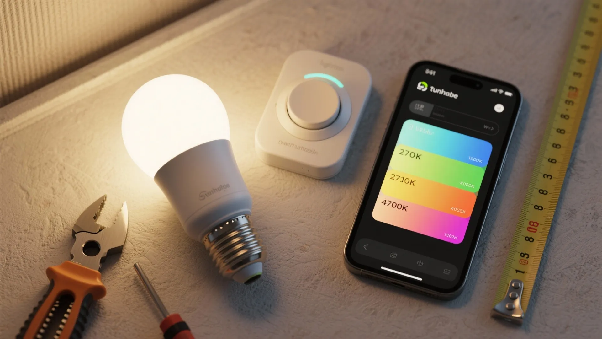 4. Smart bulbs, dimmers, and warm-cool control