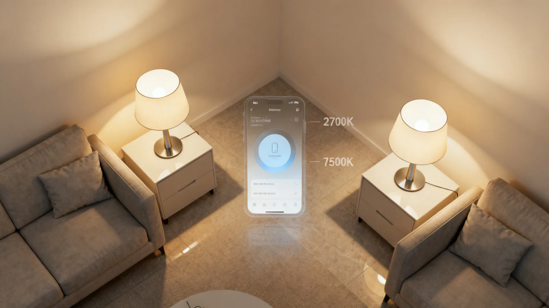 5. Smart bulbs + matching lamps = flexible mood