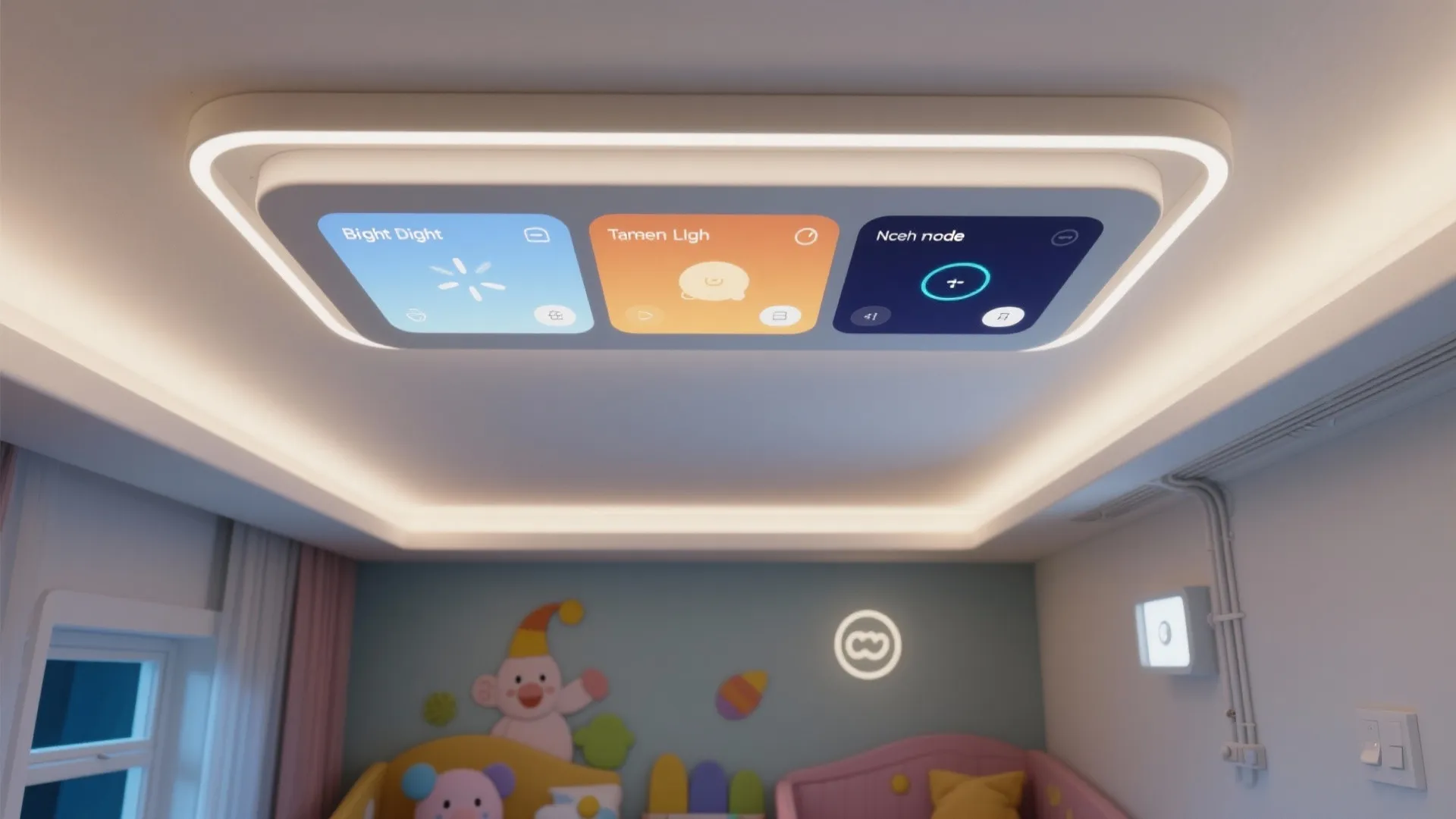 5. Smart Ceiling Panel with Dimmable Scenes