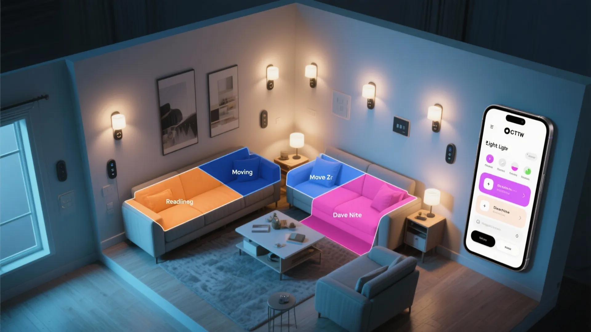 5. Smart Color Zones Controlled by Scenes