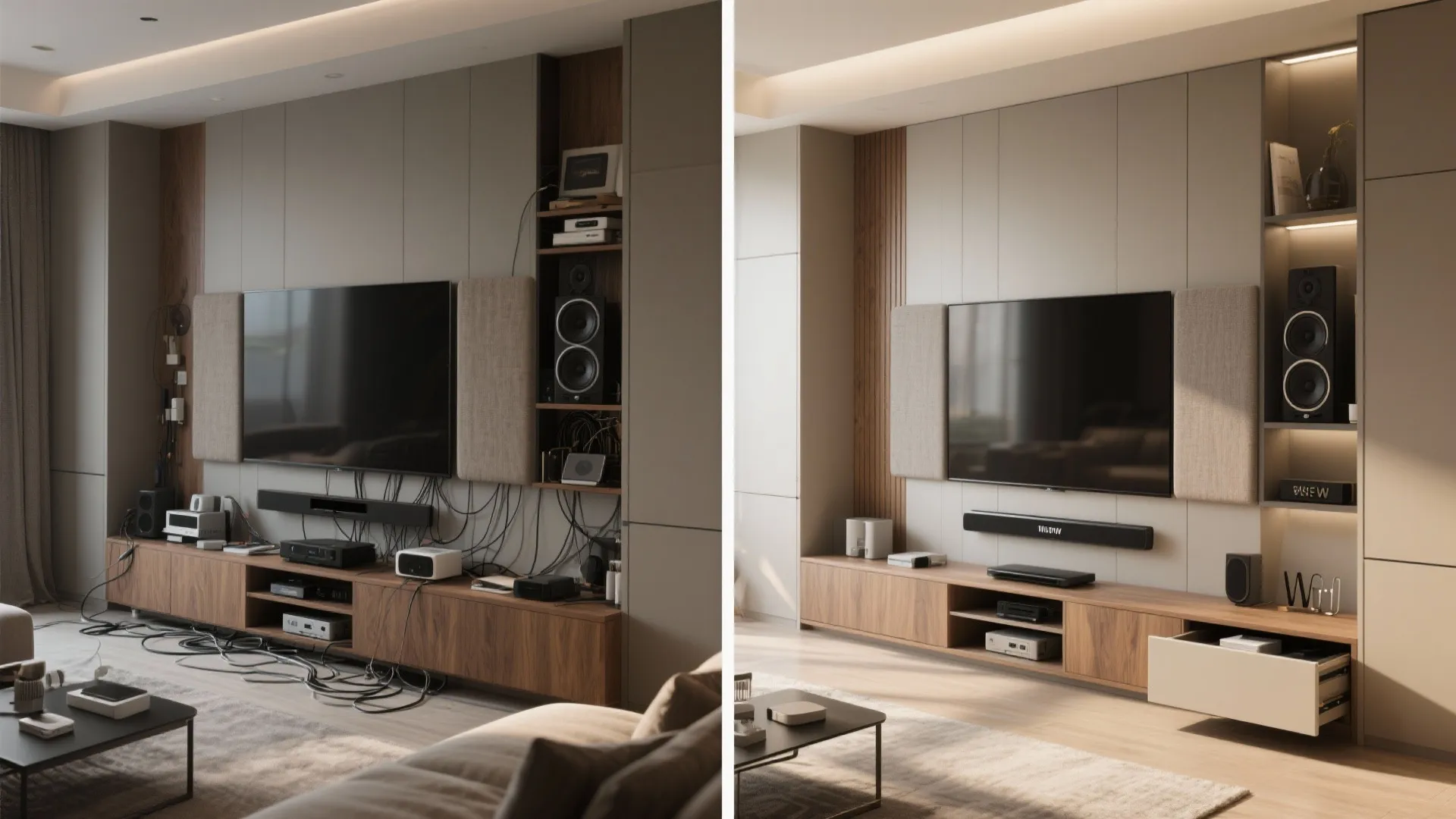 Seamless Smart Living: Hidden Storage and Quiet Tech