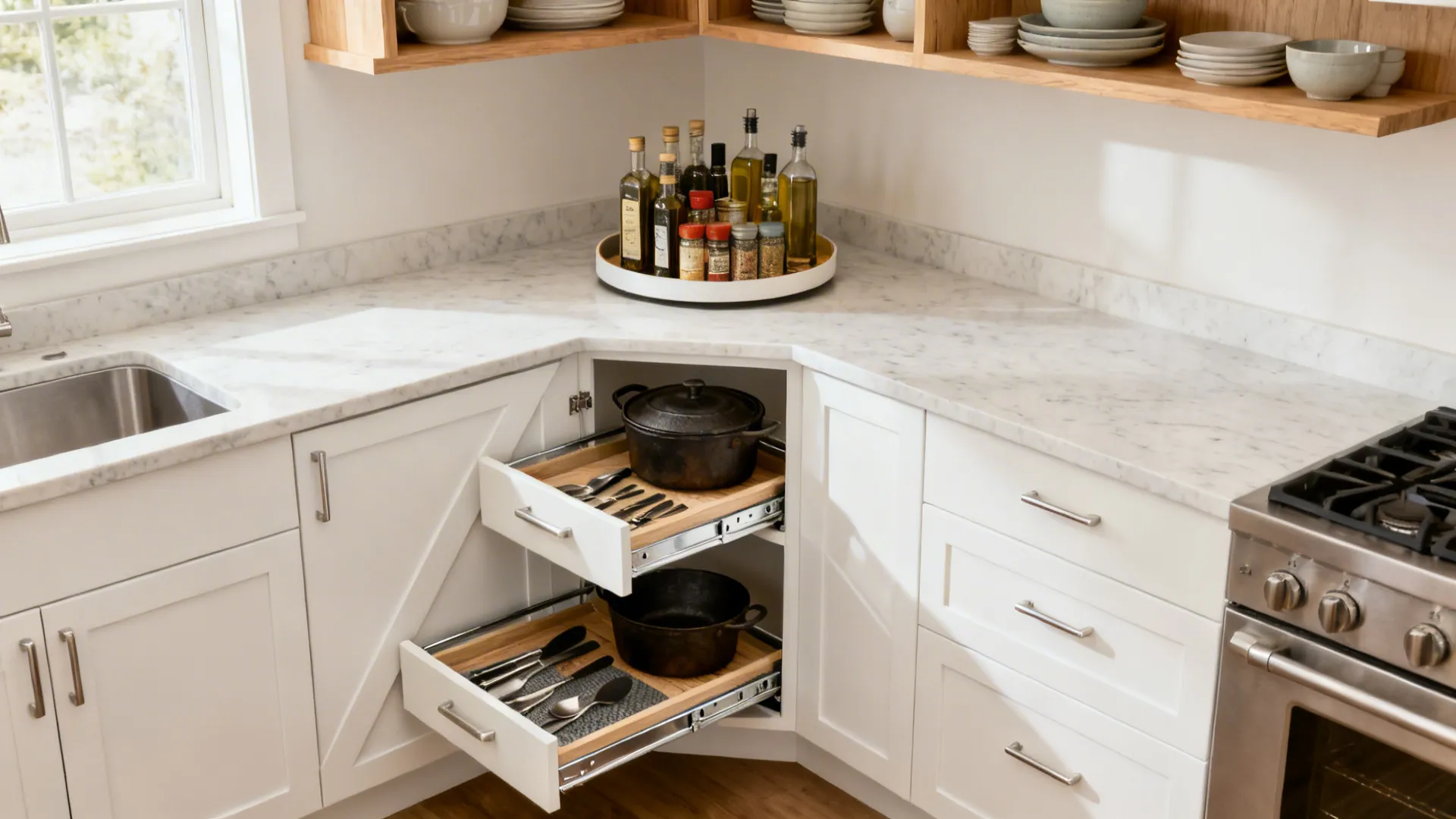 5 Corner Kitchen Cabinet Storage Ideas That Actually Work