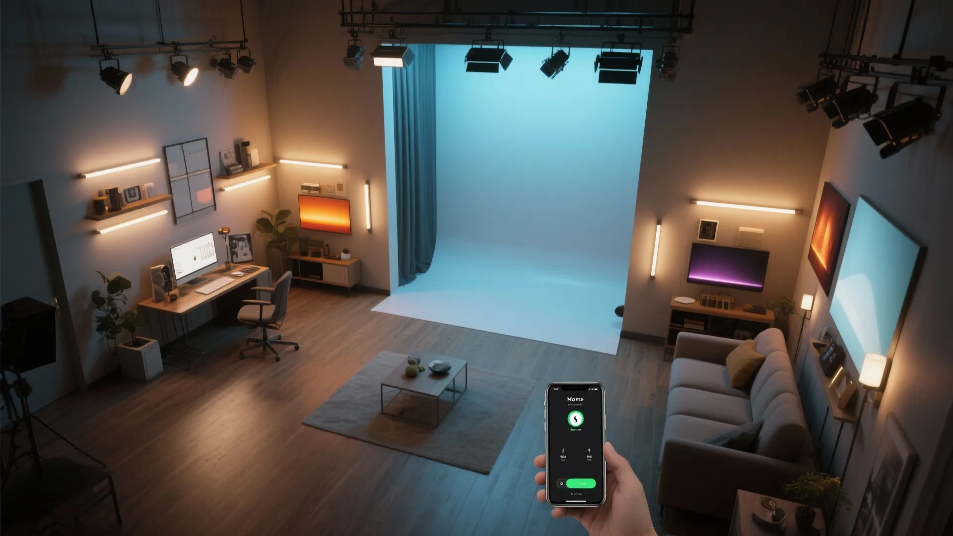 5. Smart Dimmable Wall Packs for Multipurpose Rooms